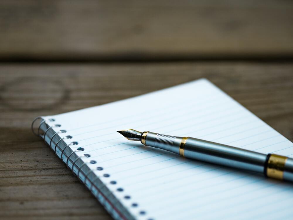 pen and notebook